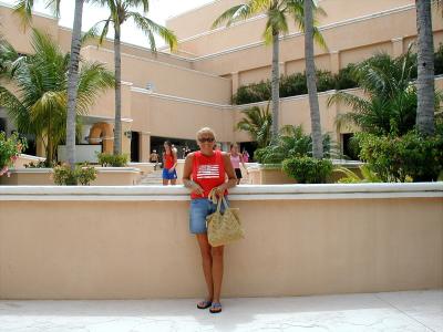 Shawn outside the lobby, Moon Palace, Cancun Mexico