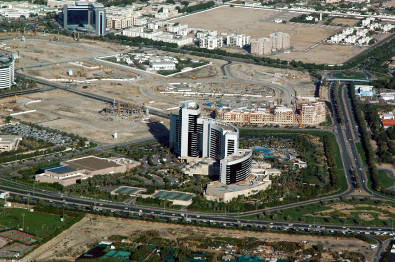 Grand Hyatt and the site of Dubai Healthcare City