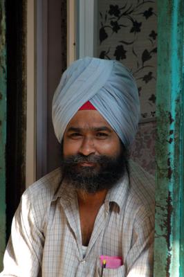 Man in blue turban