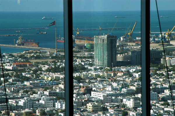 View of Port Rashid from Emirates Towers