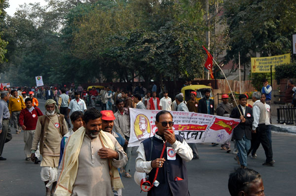 A protest march in New Delhi