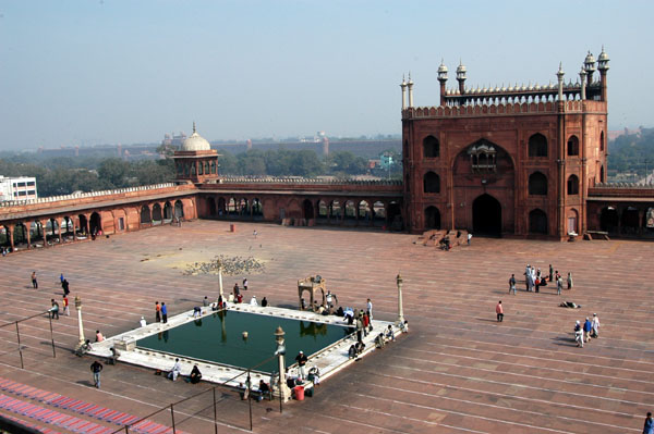 View of the courtyard from roof level