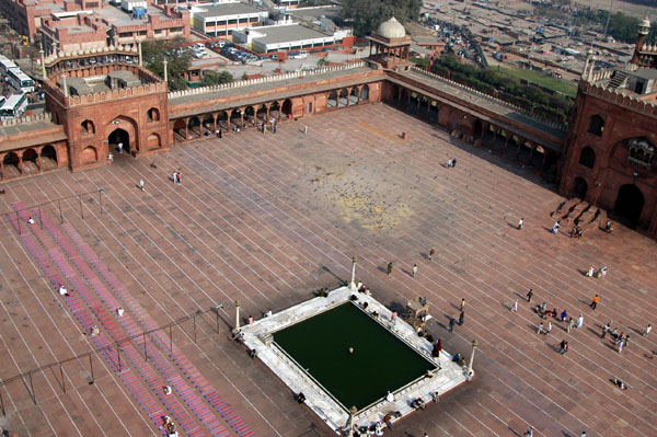 View of the courtyard from the top of the minaret