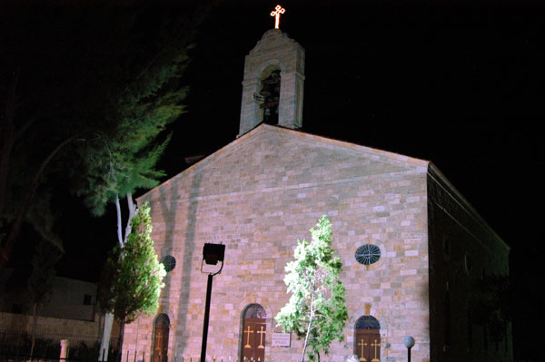 St. George's, Madaba, night