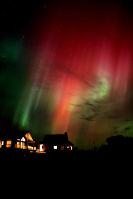 Northern Lights w/ Taurus & Pleiades