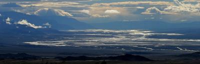 Distant View of Flooded Death Valley