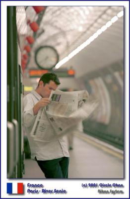 metro reading man