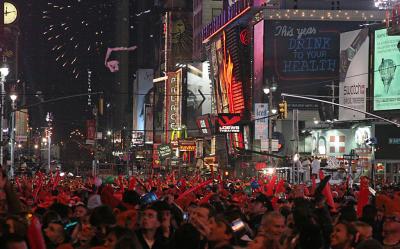 So, this is 2005? Times Square 12.12am