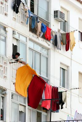 Hanging out the washing