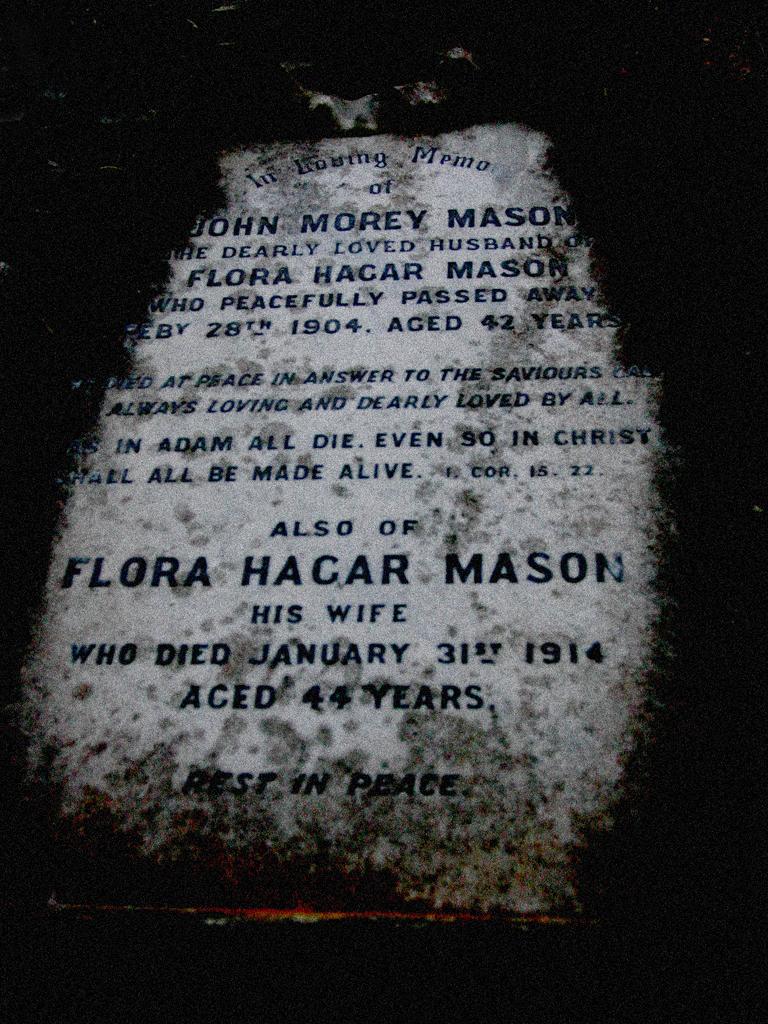 January 2 2005:<br> The Masons Headstone