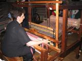 The lady from Malatinas coop store her 100 year old loom