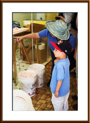 Watching the taffy pull.