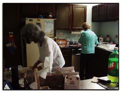 Preparing dessert