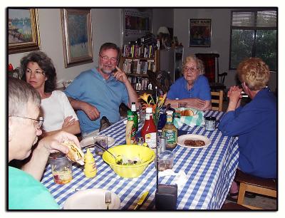 Thunder showers bring us inside for lunch