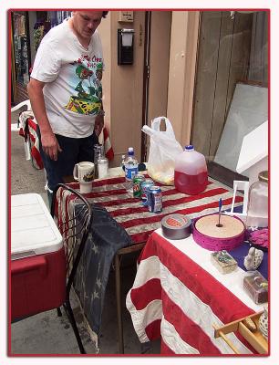 Summer Street Fair: Utilitarian use for Old Glory?