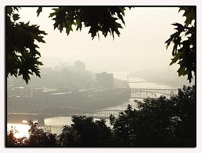 City Mist on another balloon day--It's a bit hazy for photographing balloon flight today,