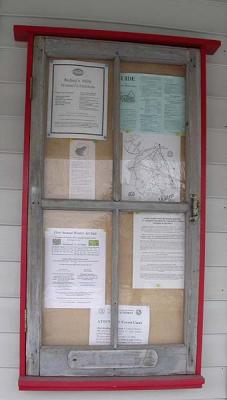 Noticeboard at front entrance