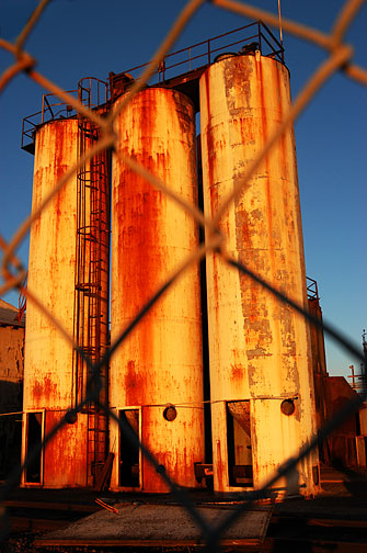 silos at sunset, Amboy