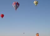 Enjoying balloons with a friend