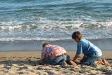 Playing in the sand