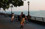 Roller-blading at sunset