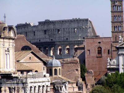 A view of the colosseum