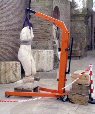 Moving the statue