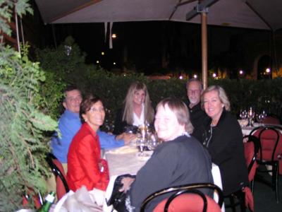 Dinner with friends, a blurred photo but all I have to record this wonderful evening.