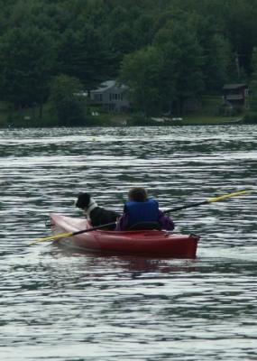 Girl & Dog Kayaking