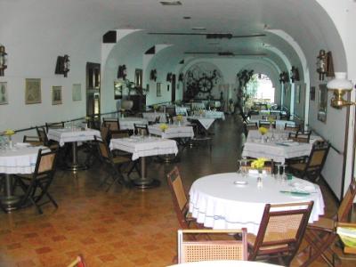 Dining room of the Hotel Marmorata