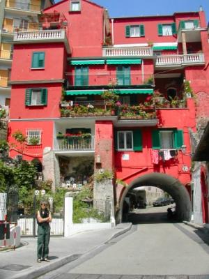 Judy on a street in Amalfi