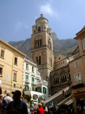 Bell tower in Amalfi - built in 12th century - Romanesque and Moorish influences