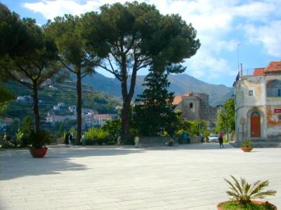 The Piazza Vescovado in Ravello. The duomo (the Cathedral of Our Lady of the Assumption) is on this piazza.