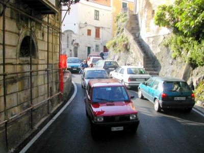 Amalfi Drive on the Amalfi Coast - narrow and winding - on the way from Ravello to Montecassino 1