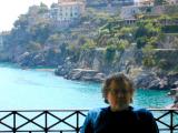 Richard on the terrace of the Hotel Marmorata. On the coast of the Tyrrhenian Sea.