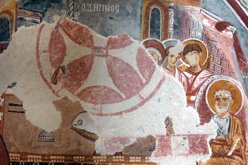 Göreme Museum Elmali Church Last Supper 6818.jpg