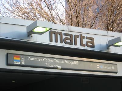 marta(subway at Atlanta)