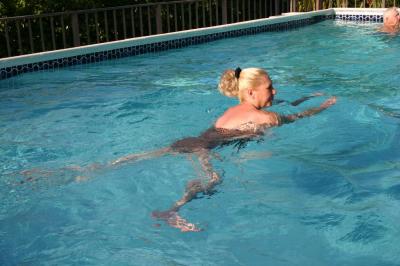 Mar taking a dip.