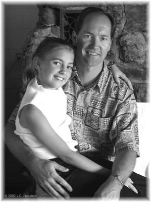 Father and Daughter in B&W