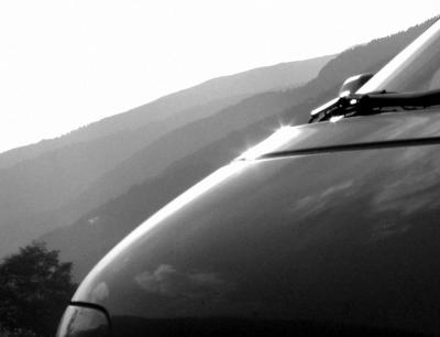 Car and mountains