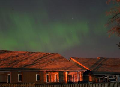 The Northern Lights were going strong well into the night.