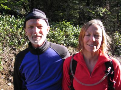 Rick Haase & Cheri Pompeo on the climb to T3