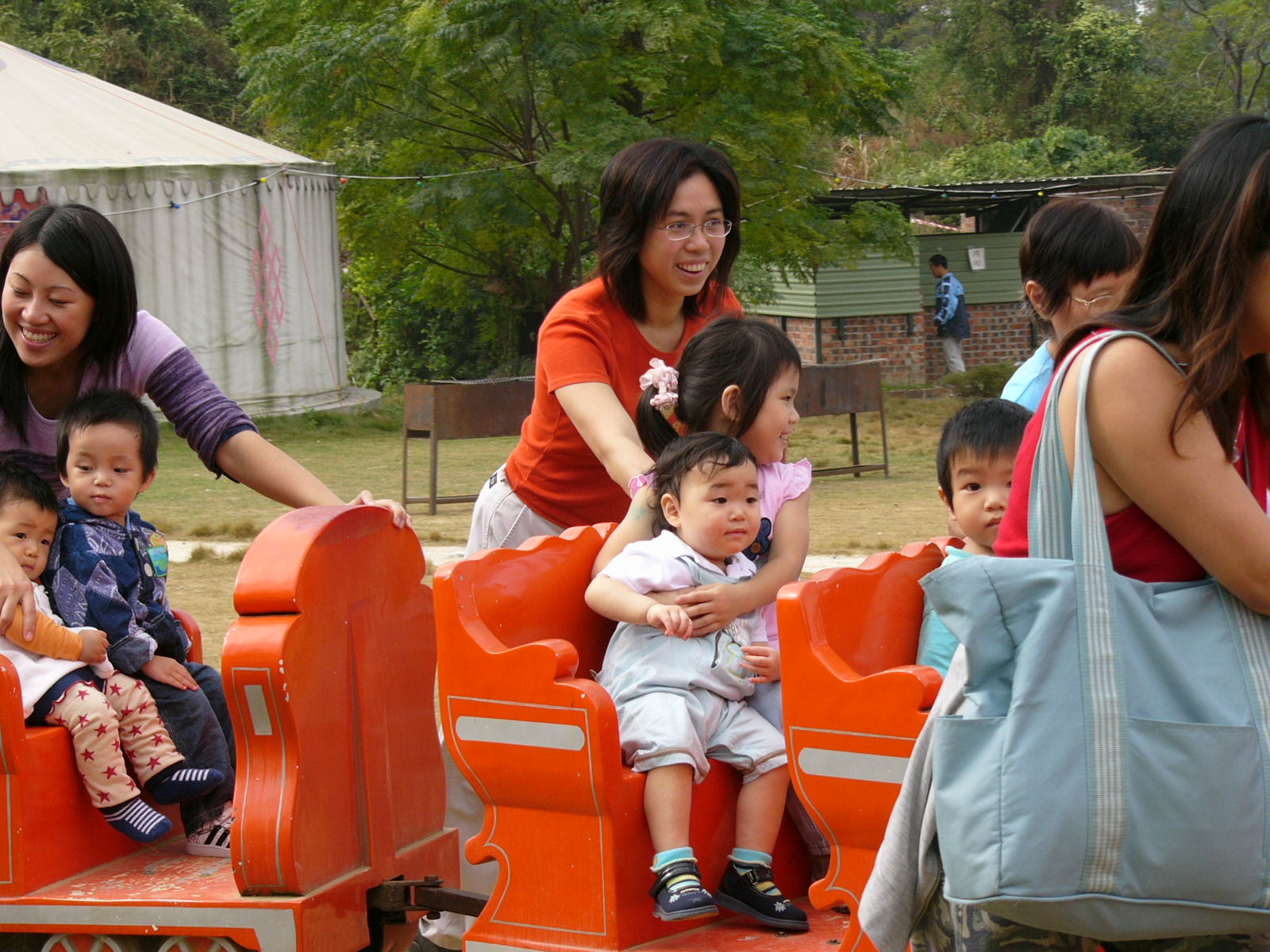 Mummy and baby train