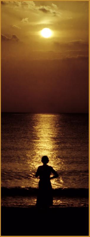 Lady in sunset