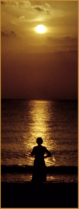 Lady in sunset