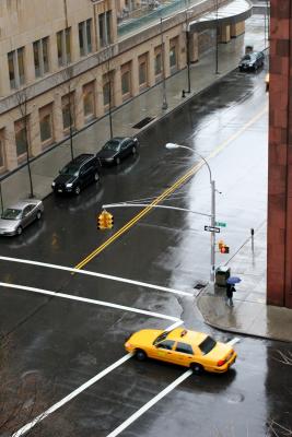 NYU Student Affairs Building on a Rainy Day