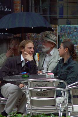 terras during rain