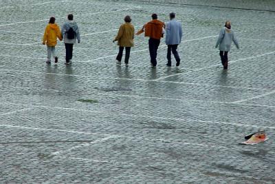 together in the rain