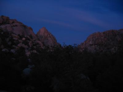 View of the notch at dusk