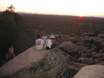 Watching the sun go down